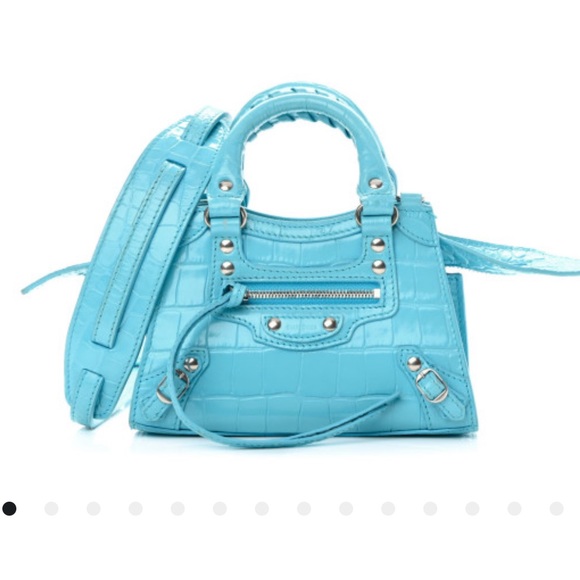 BALENCIAGA Neo Classic Silver Hardware Nano City Crossbody - Picture 1 of 5